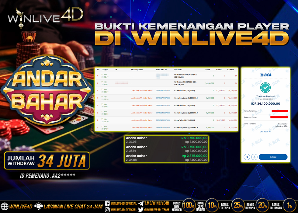 WINLIVE4D JACKPOT LIVE CASINO ANDAR BAHAR