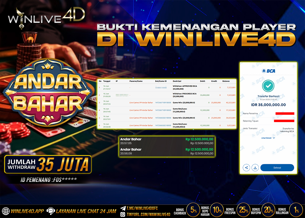 WINLIVE4D JACKPOT LIVE CASINO ANDAR BAHAR