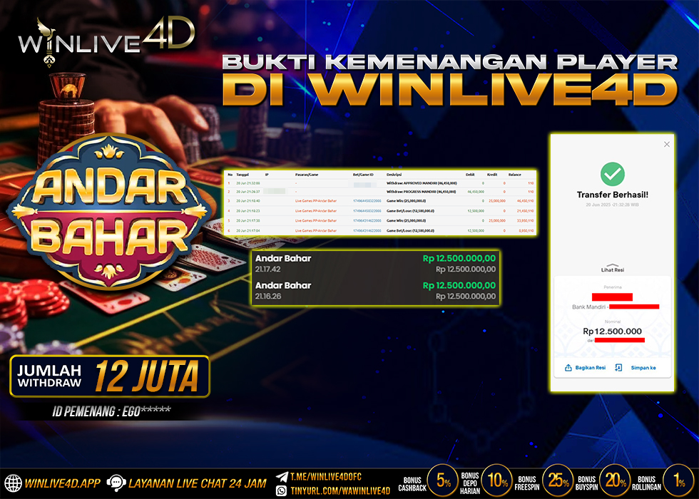 WINLIVE4D JACKPOT LIVE CASINO ANDAR BAHAR