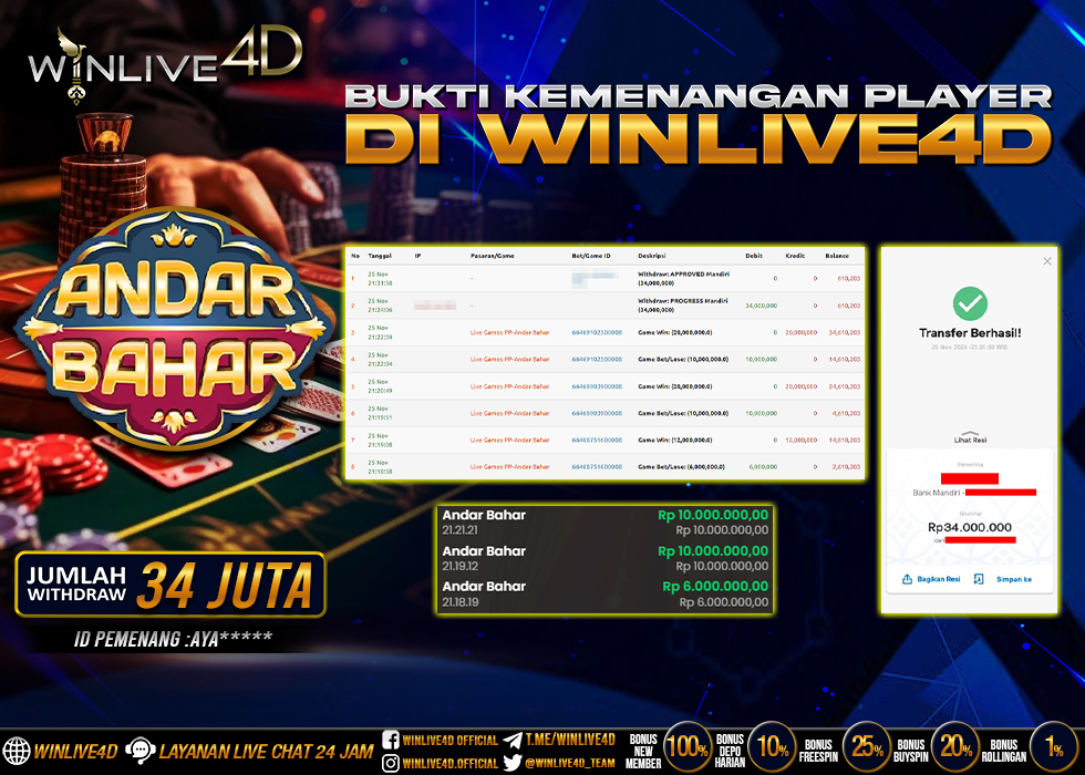 WINLIVE4D JACKPOT LIVE CASINO ANDAR BAHAR