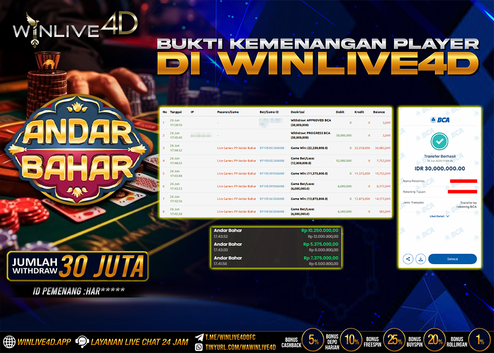 WINLIVE4D JACKPOT LIVE CASINO ANDAR BAHAR