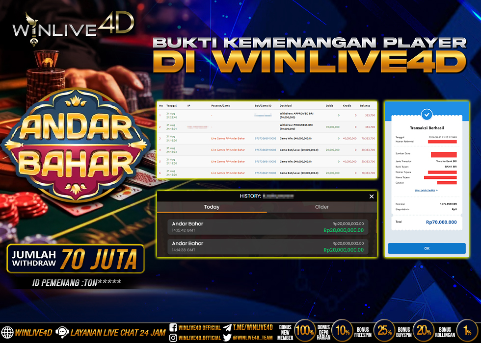 WINLIVE4D JACKPOT LIVE CASINO ANDAR BAHAR