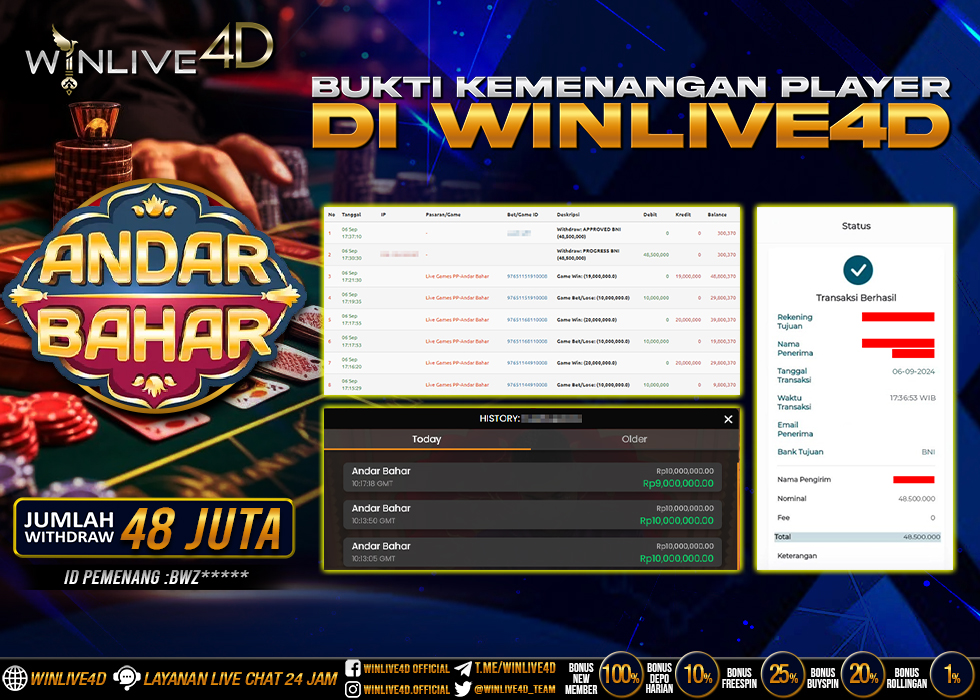 WINLIVE4D JACKPOT LIVE CASINO ANDAR BAHAR