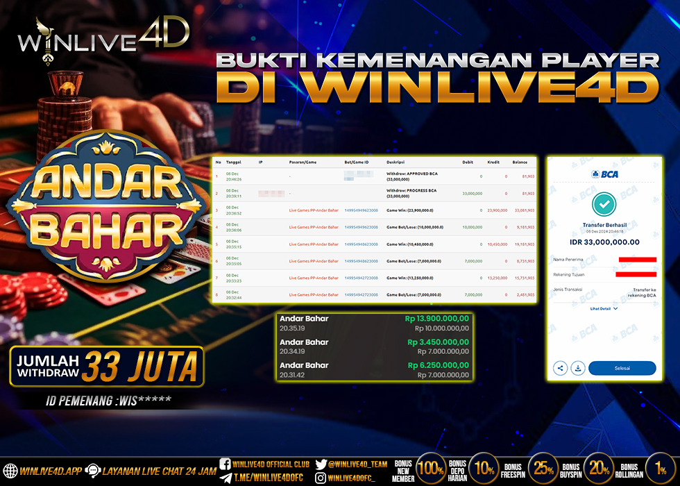 WINLIVE4D JACKPOT LIVE CASINO ANDAR BAHAR