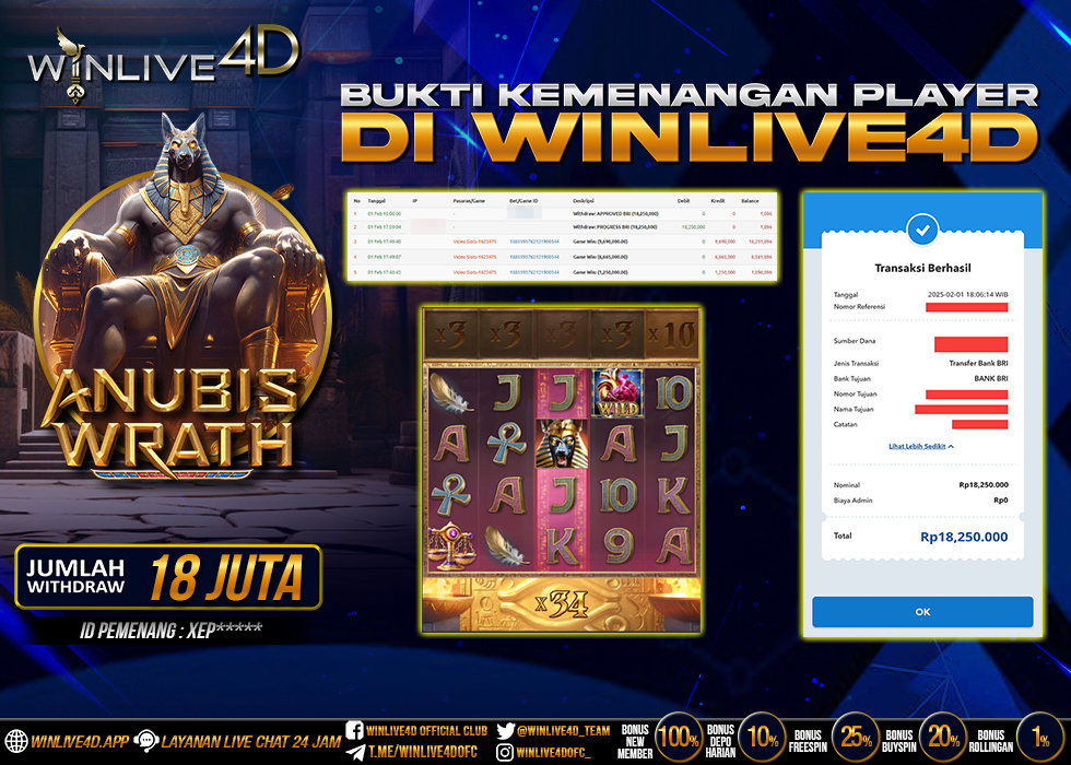 WINLIVE4D JACKPOT SLOT ANUBIS WRATH