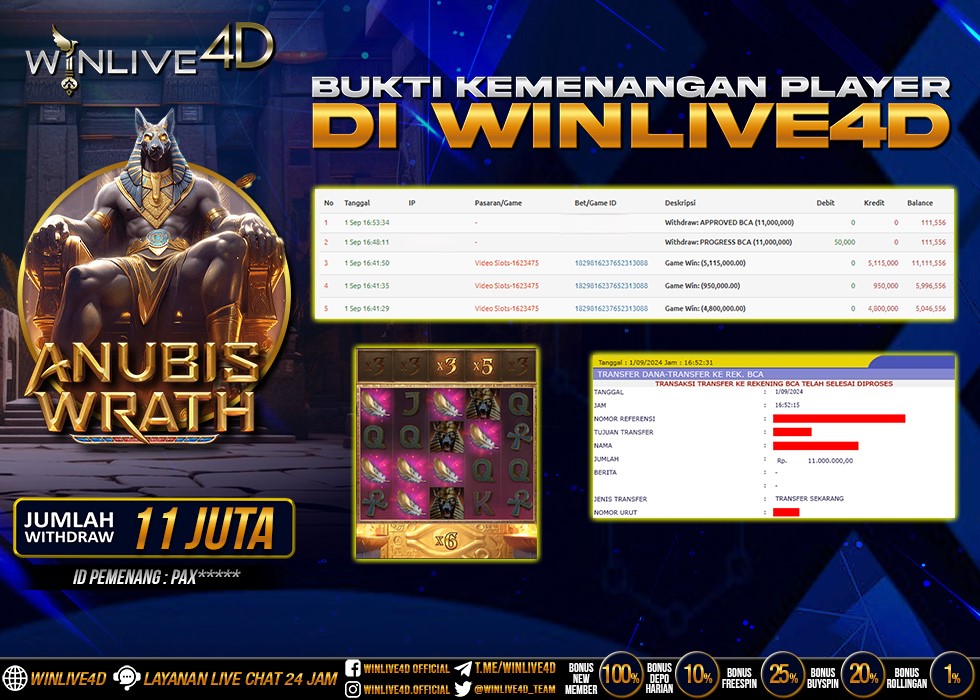 WINLIVE4D JACKPOT SLOT ANUBIS WRATH