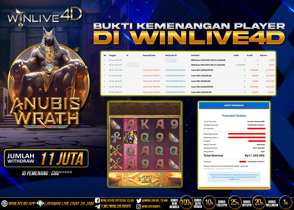 WINLIVE4D JACKPOT SLOT ANUBIS WRATH