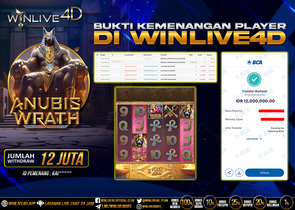 WINLIVE4D JACKPOT SLOT ANUBIS WRATH