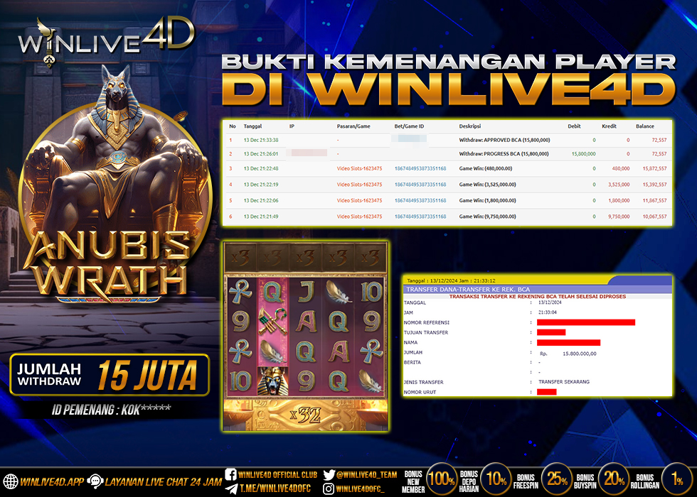 WINLIVE4D JACKPOT SLOT ANUBIS WRATH
