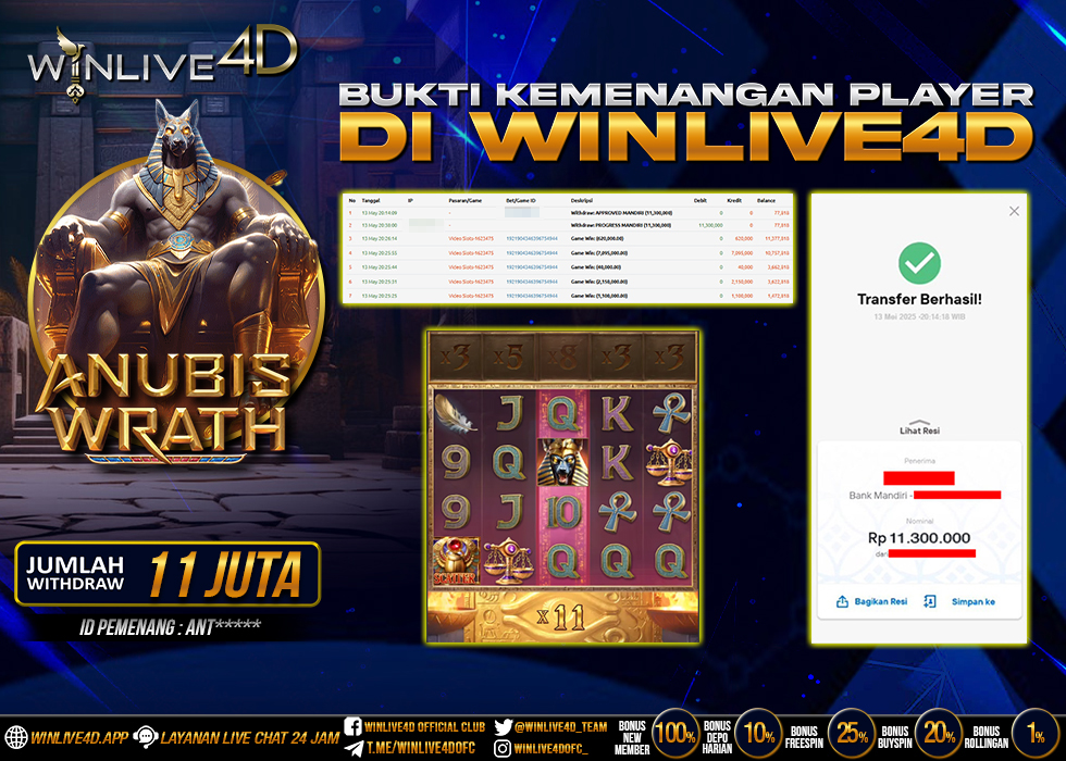 WINLIVE4D JACKPOT SLOT ANUBIS WRATH