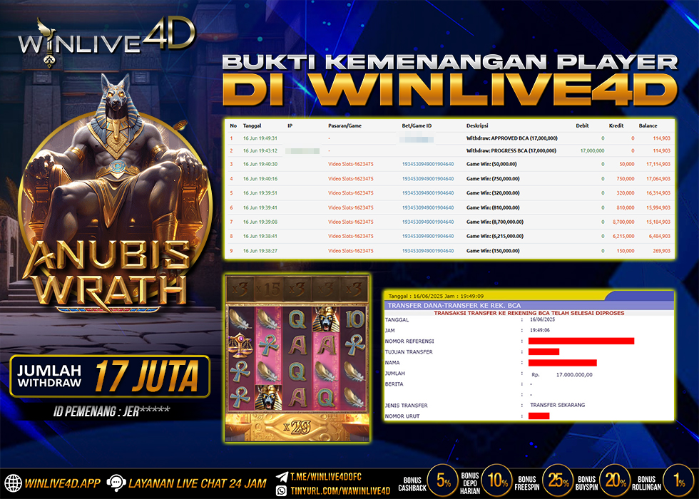 WINLIVE4D JACKPOT SLOT ANUBIS WRATH