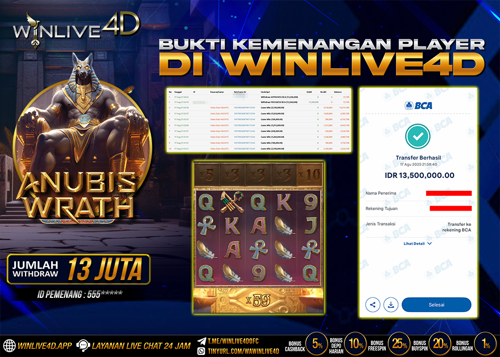 WINLIVE4D JACKPOT SLOT ANUBIS WRATH