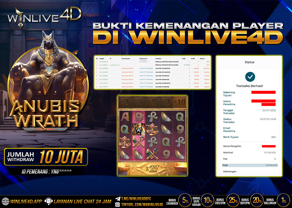 WINLIVE4D JACKPOT SLOT ANUBIS WRATH