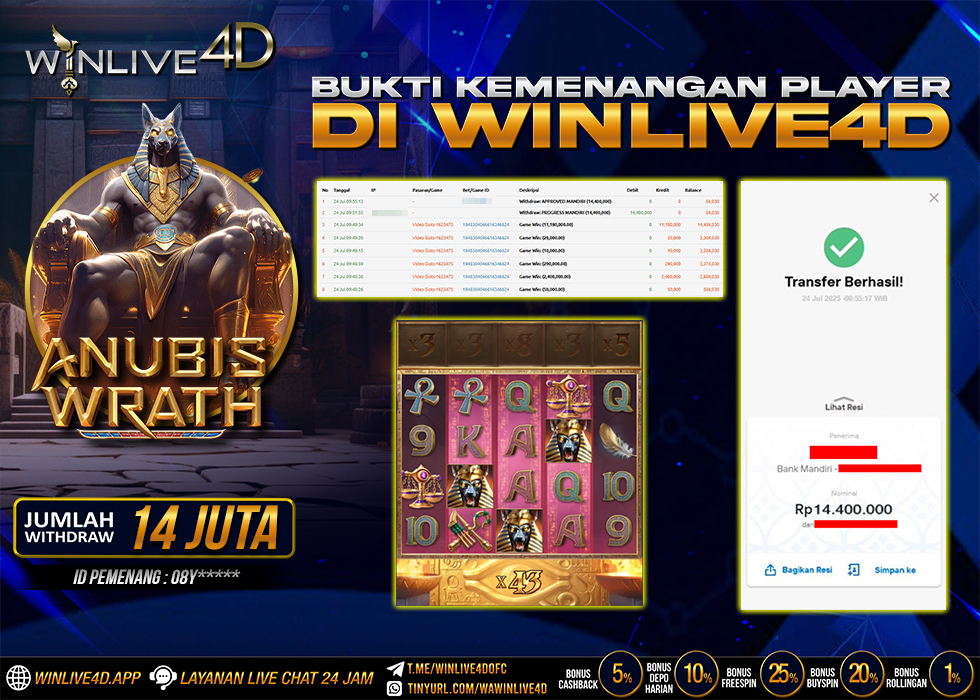 WINLIVE4D JACKPOT SLOT ANUBIS WRATH