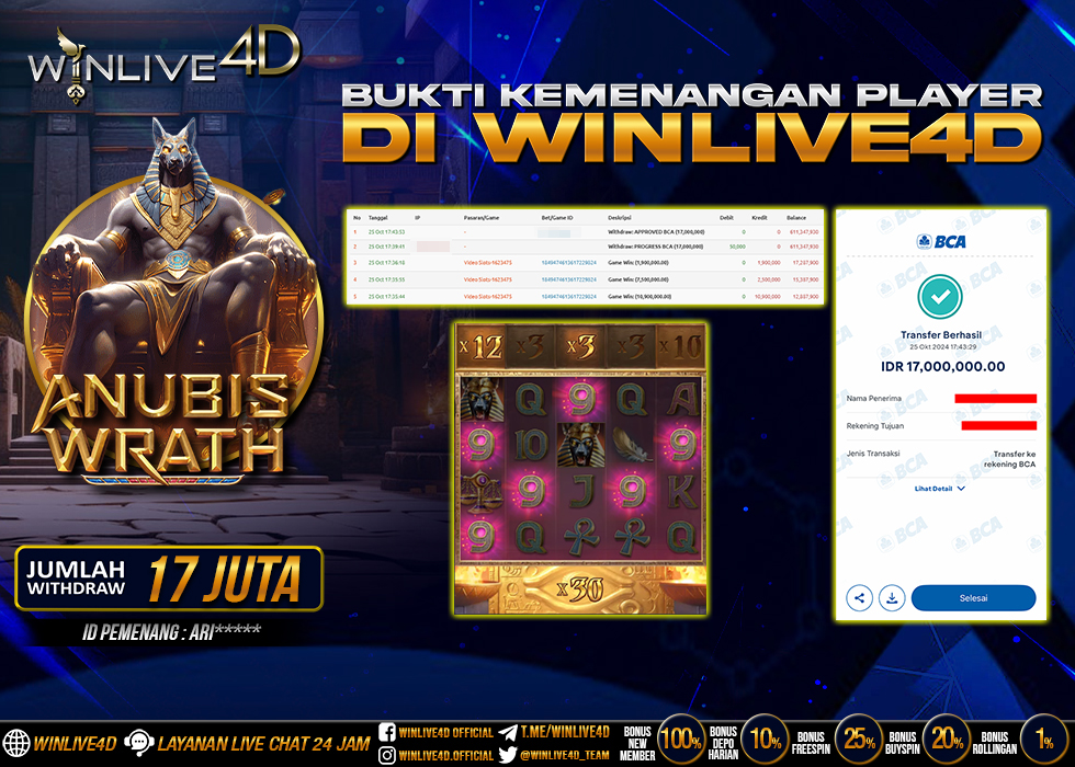 WINLIVE4D JACKPOT SLOT ANUBIS WRATH