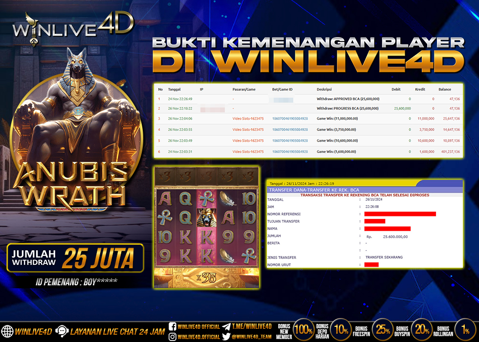 WINLIVE4D JACKPOT SLOT ANUBIS WRATH