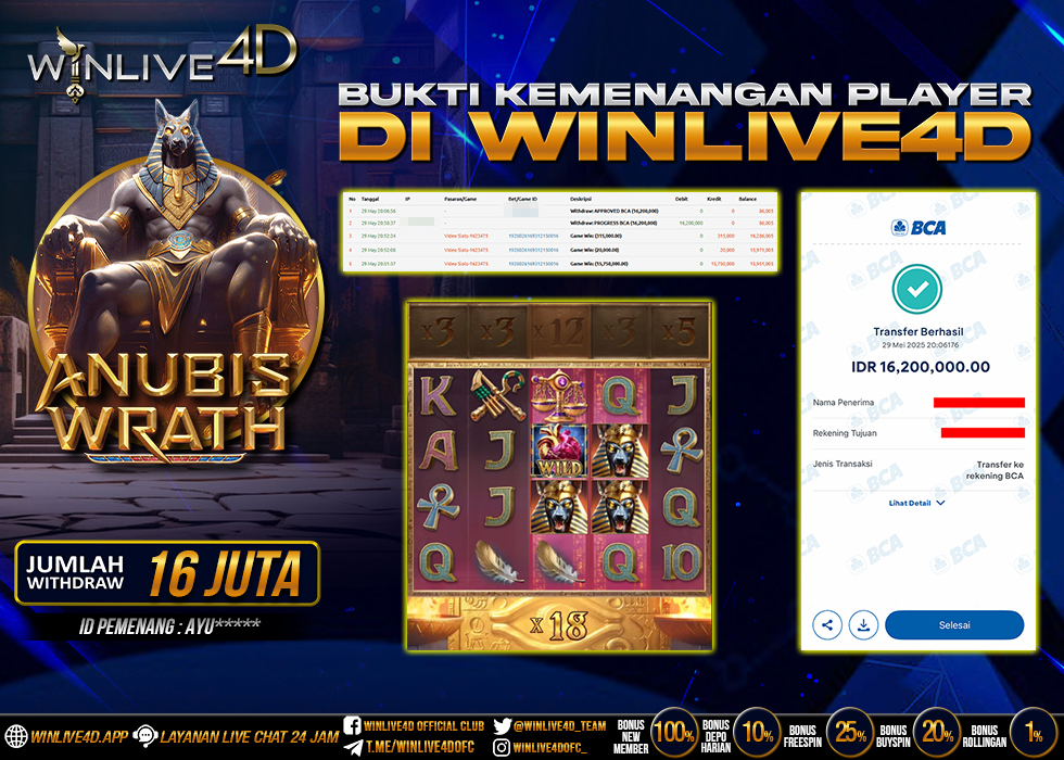 WINLIVE4D JACKPOT SLOT ANUBIS WRATH