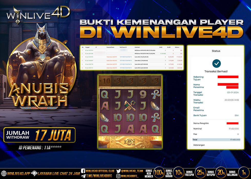 WINLIVE4D JACKPOT SLOT ANUBIS WRATH