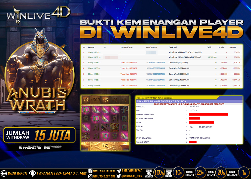 WINLIVE4D JACKPOT SLOT ANUBIS WRATH