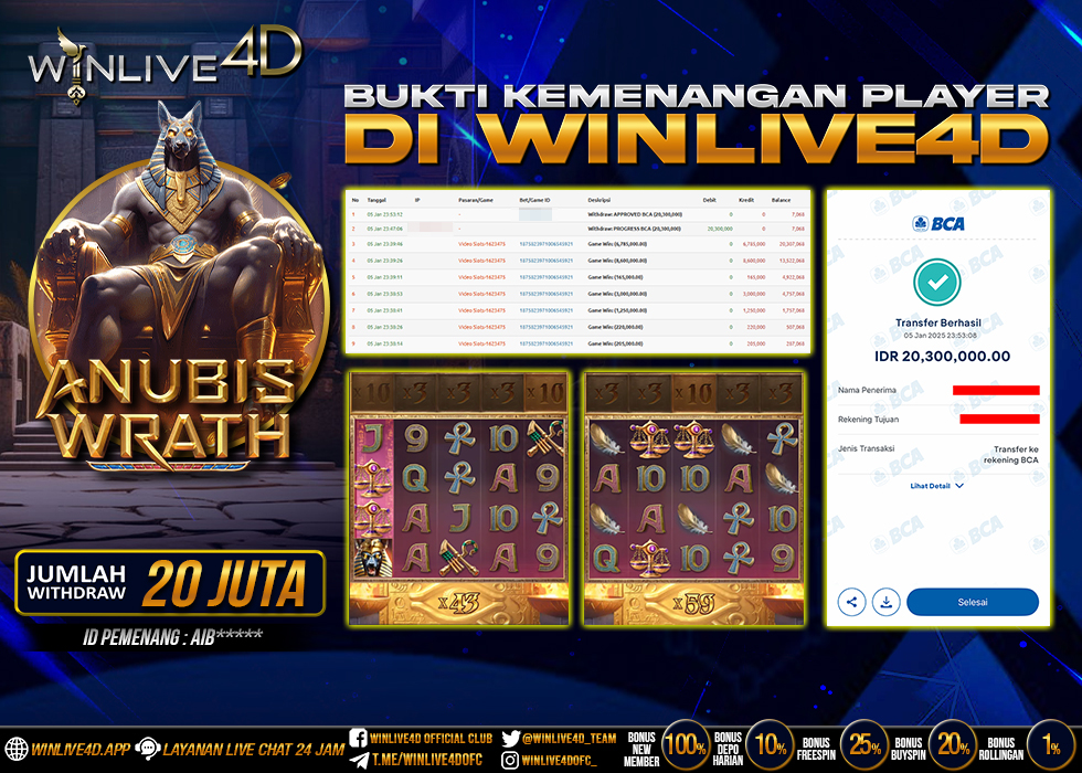 WINLIVE4D JACKPOT SLOT ANUBIS WRATH