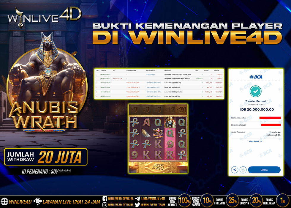WINLIVE4D JACKPOT SLOT ANUBIS WRATH