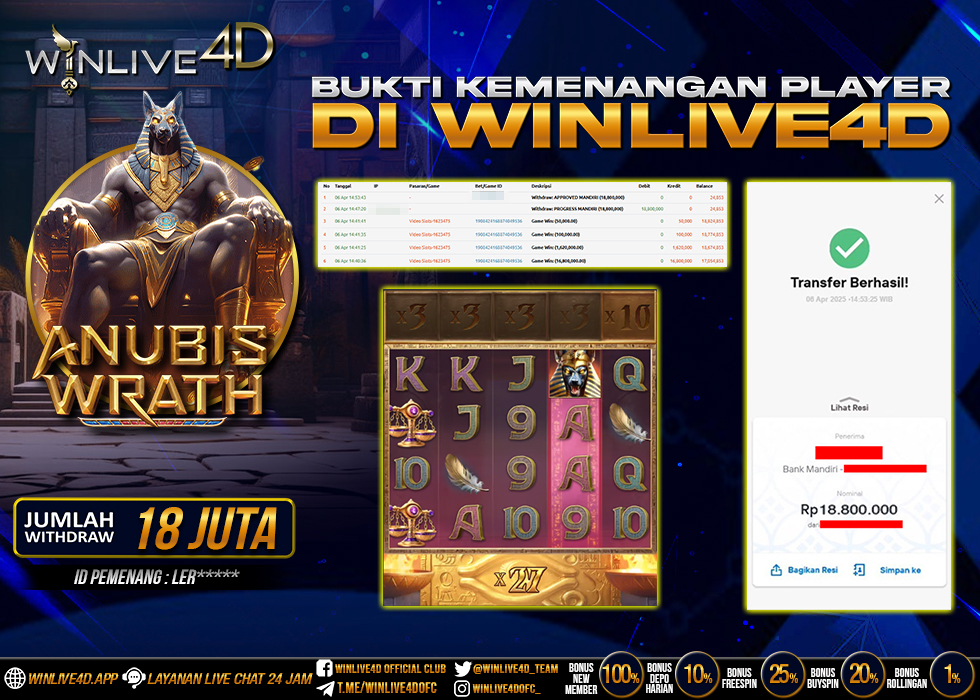 WINLIVE4D JACKPOT SLOT ANUBIS WRATH