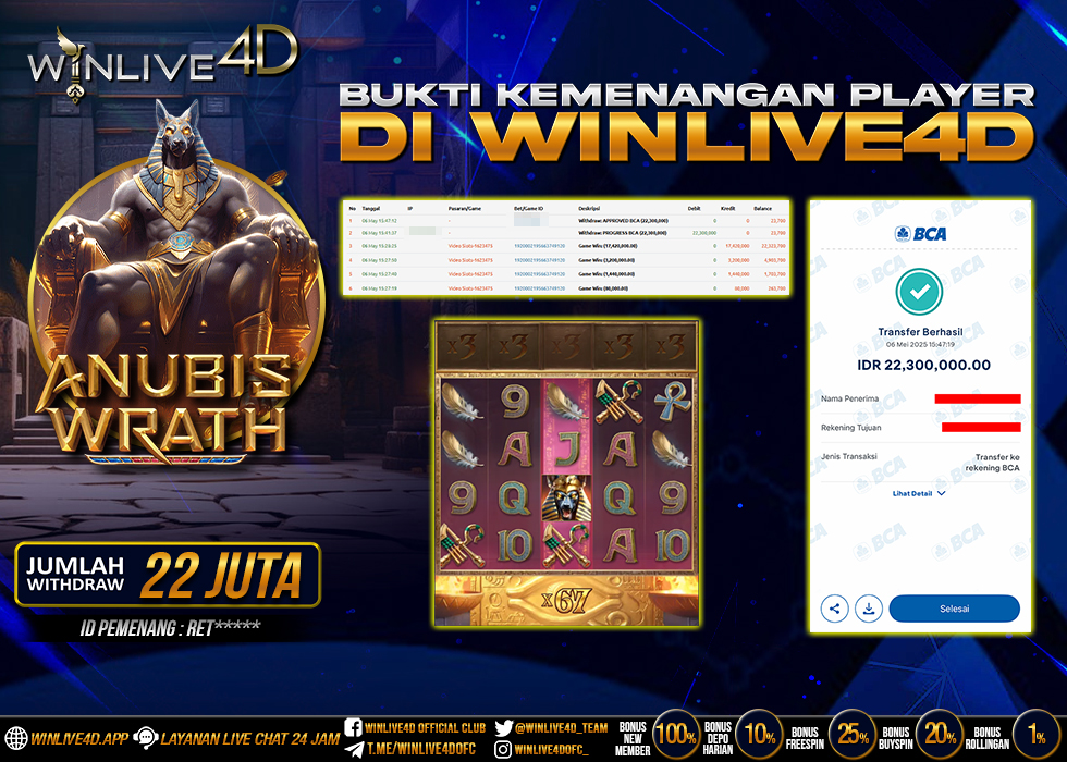WINLIVE4D JACKPOT SLOT ANUBIS WRATH