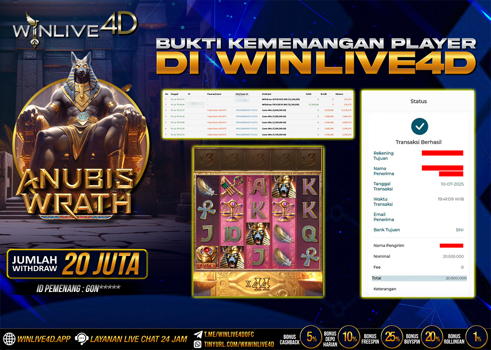 WINLIVE4D JACKPOT SLOT ANUBIS WRATH