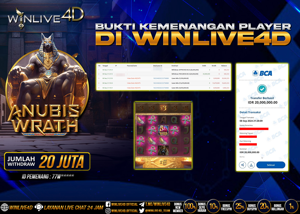 WINLIVE4D JACKPOT SLOT ANUBIS WRATH