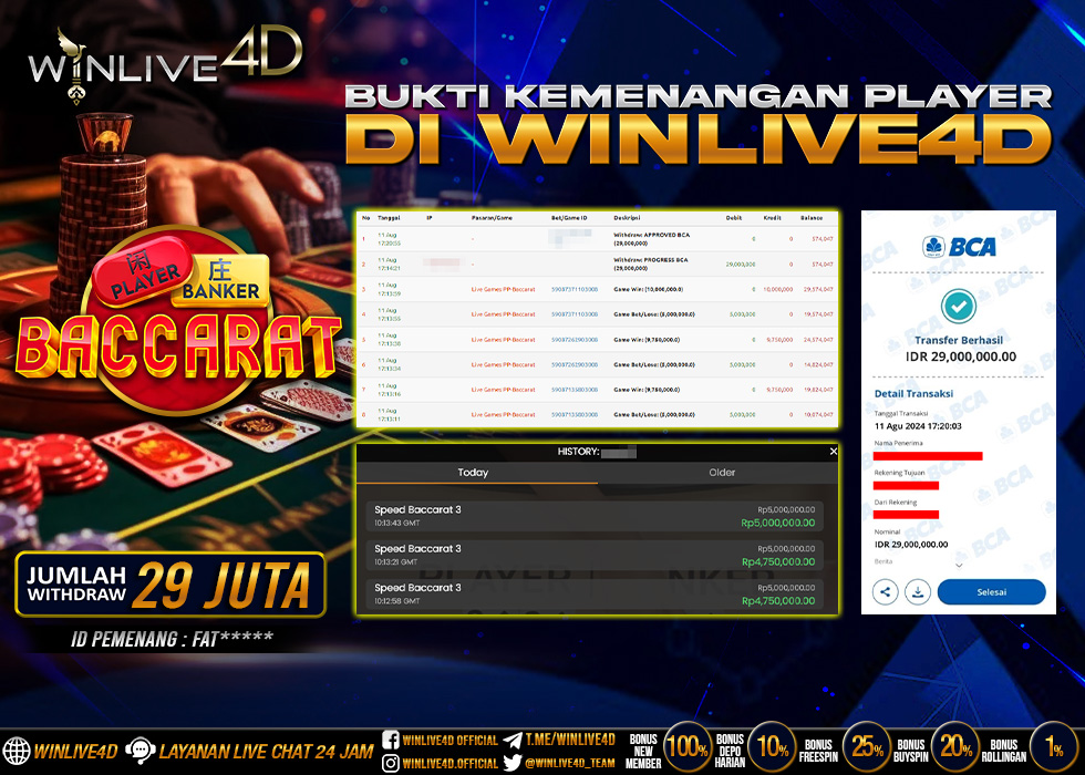 WINLIVE4D JACKPOT LIVE CASINO BACCARAT