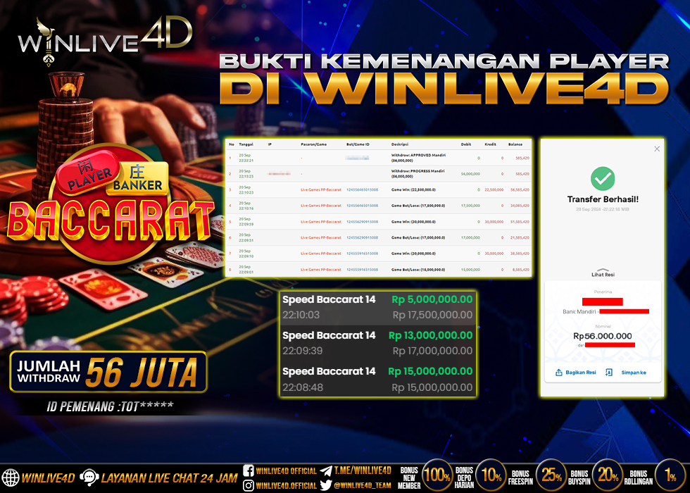 WINLIVE4D JACKPOT LIVE CASINO BACCARAT