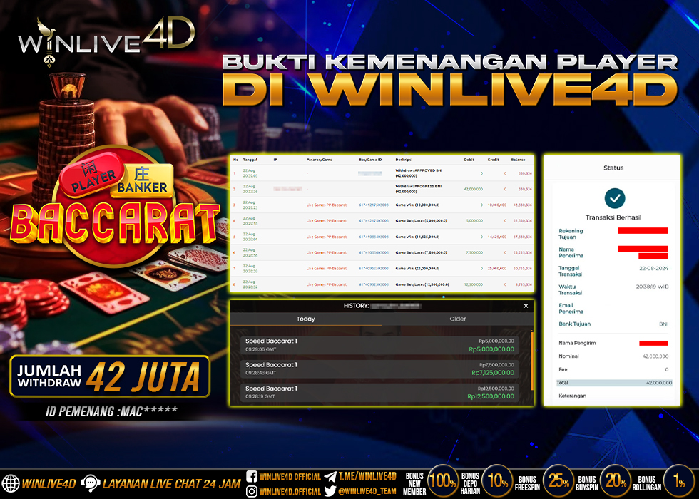 WINLIVE4D JACKPOT LIVE CASINO BACCARAT