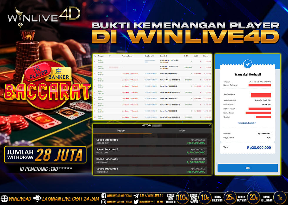 WINLIVE4D JACKPOT LIVE CASINO BACCARAT
