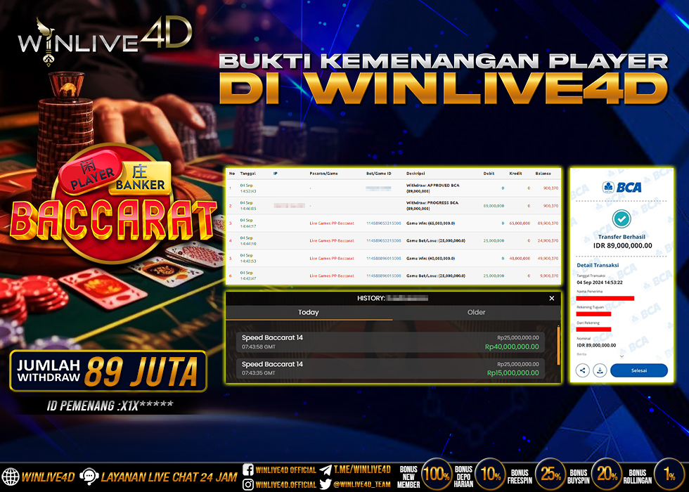 WINLIVE4D JACKPOT LIVE CASINO BACCARAT