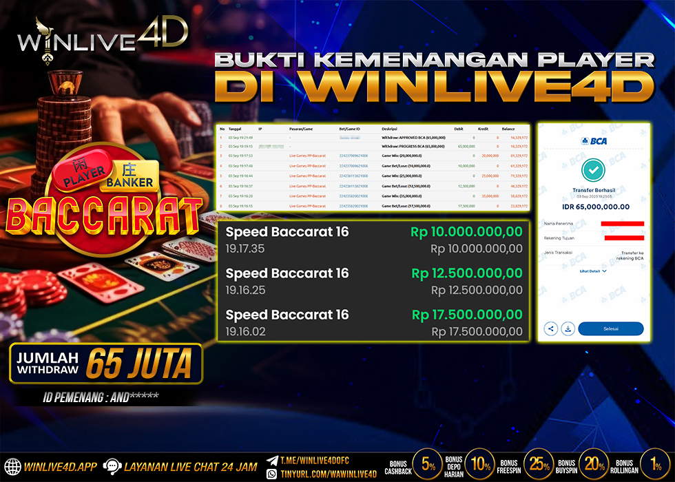 WINLIVE4D JACKPOT LIVE CASINO BACCARAT