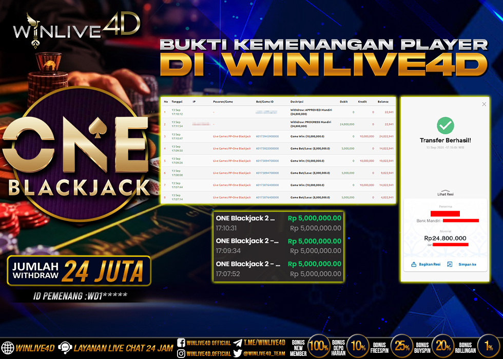WINLIVE4D JACKPOT LIVE CASINO BLACKJACK
