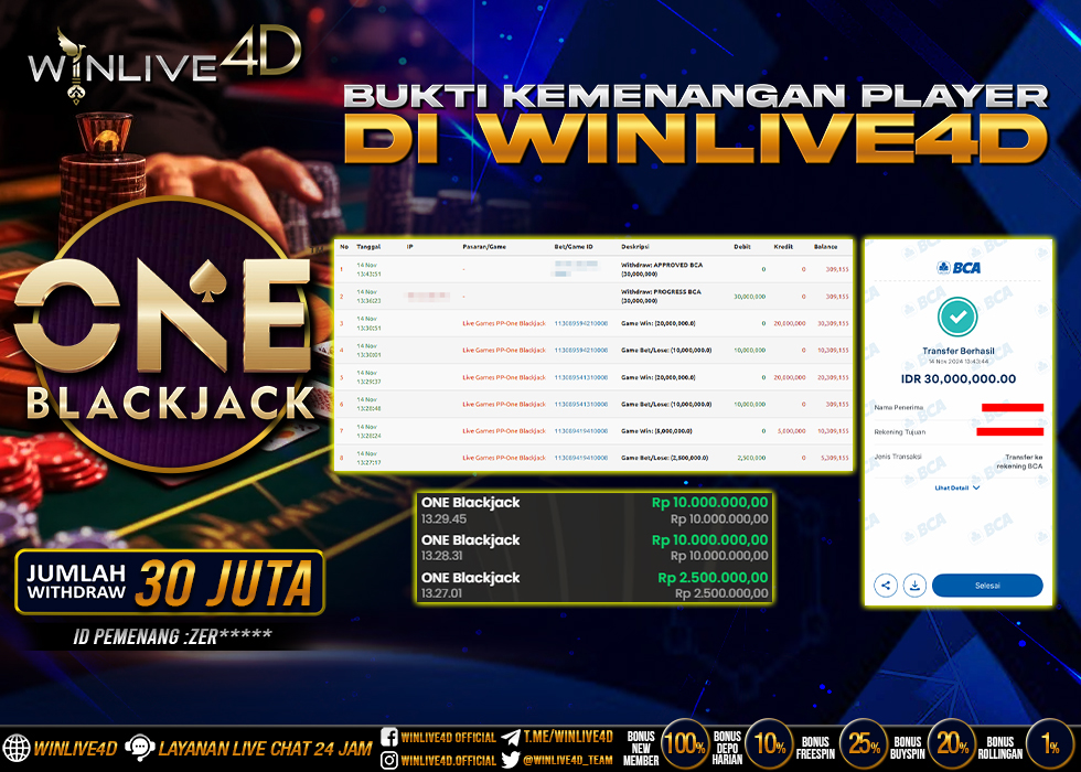 WINLIVE4D JACKPOT LIVE CASINO BLACKJACK