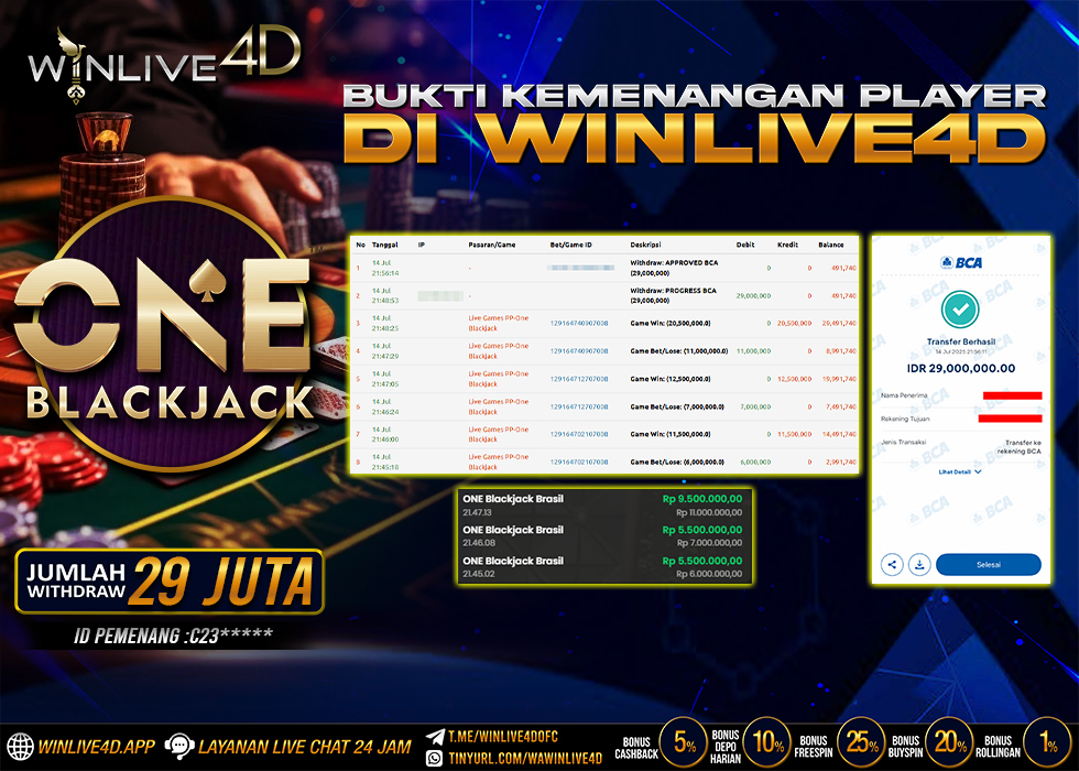 WINLIVE4D JACKPOT LIVE CASINO BLACKJACK