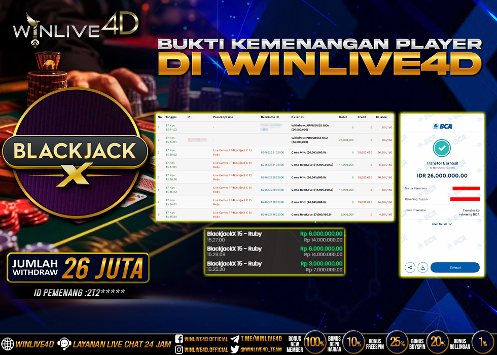 WINLIVE4D JACKPOT LIVE CASINO BLACKJACK