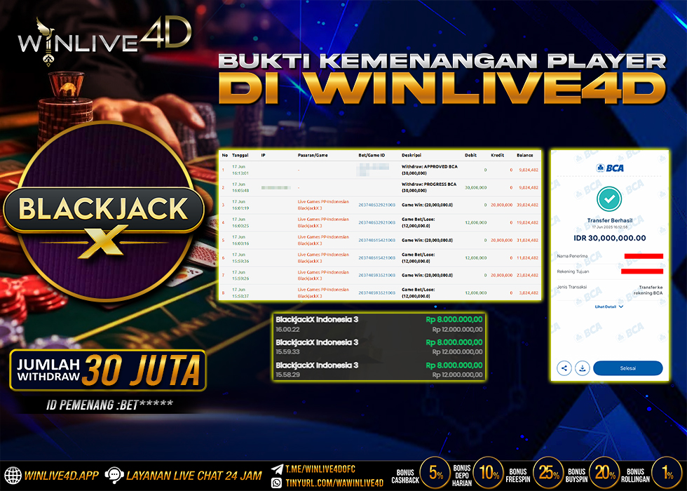 WINLIVE4D JACKPOT LIVE CASINO BLACKJACK