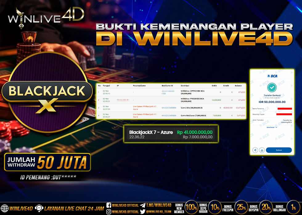 WINLIVE4D JACKPOT LIVE CASINO ONE BLACKJACK
