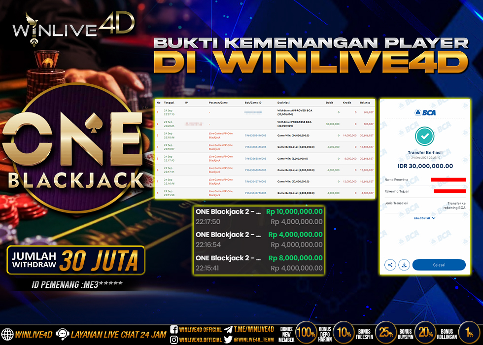 WINLIVE4D JACKPOT LIVE CASINO BLACKJACK