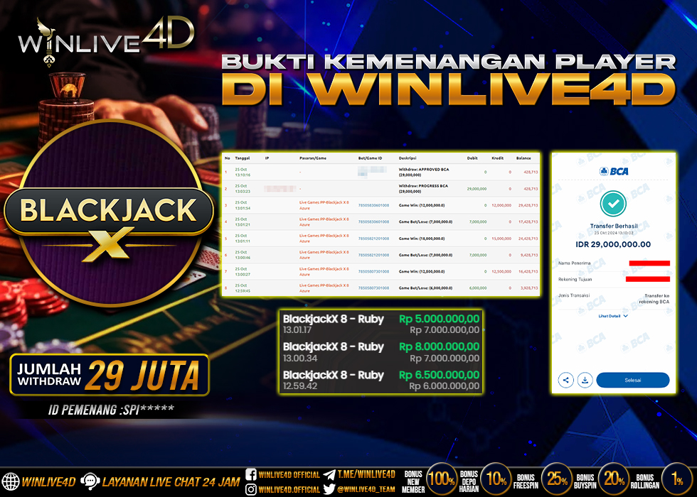 WINLIVE4D JACKPOT LIVE CASINO BLACKJACK