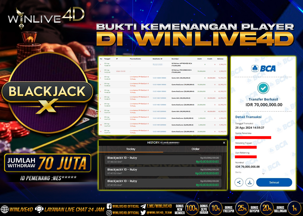 WINLIVE4D JACKPOT LIVE CASINO BLACKJACK