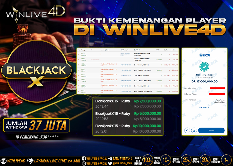 WINLIVE4D JACKPOT LIVE CASINO BLACKJACK