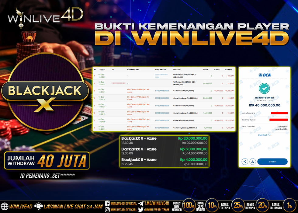 WINLIVE4D JACKPOT LIVE CASINO BLACKJACK