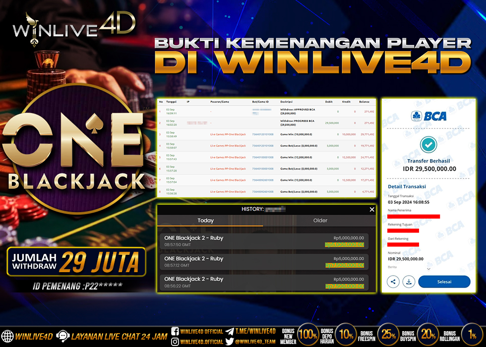 WINLIVE4D JACKPOT LIVE CASINO BLACKJACK