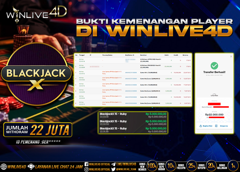 WINLIVE4D JACKPOT LIVE CASINO BLACKJACK