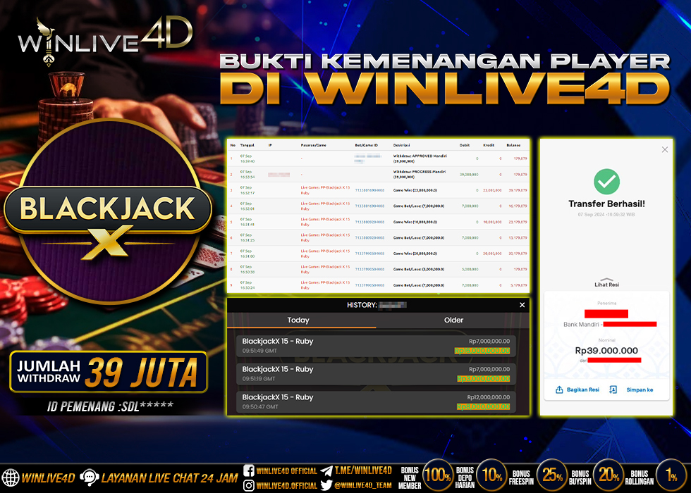 WINLIVE4D JACKPOT LIVE CASINO BLACKJACK