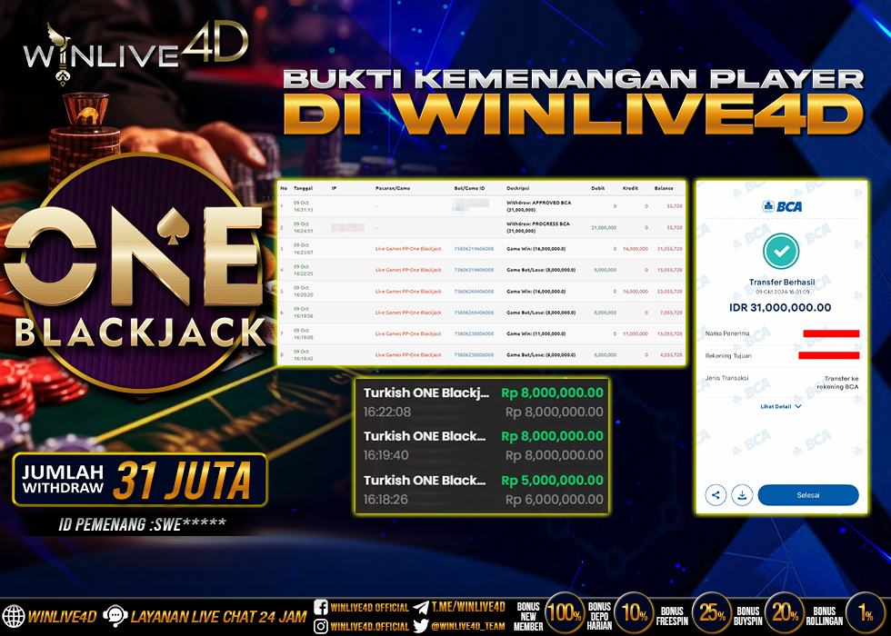 WINLIVE4D JACKPOT LIVE CASINO BLACKJACK